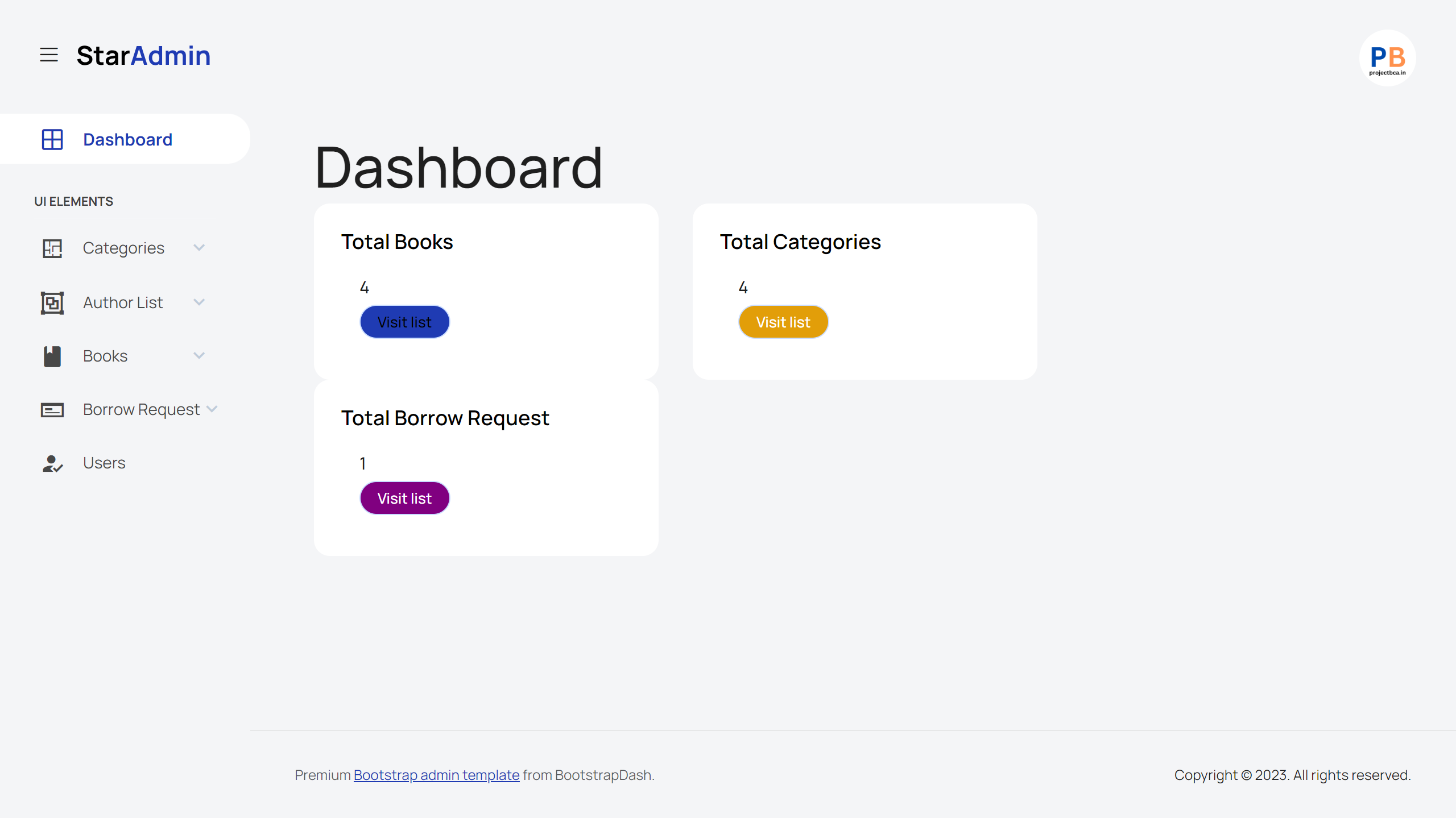 Library Mangement System Project in Laravel